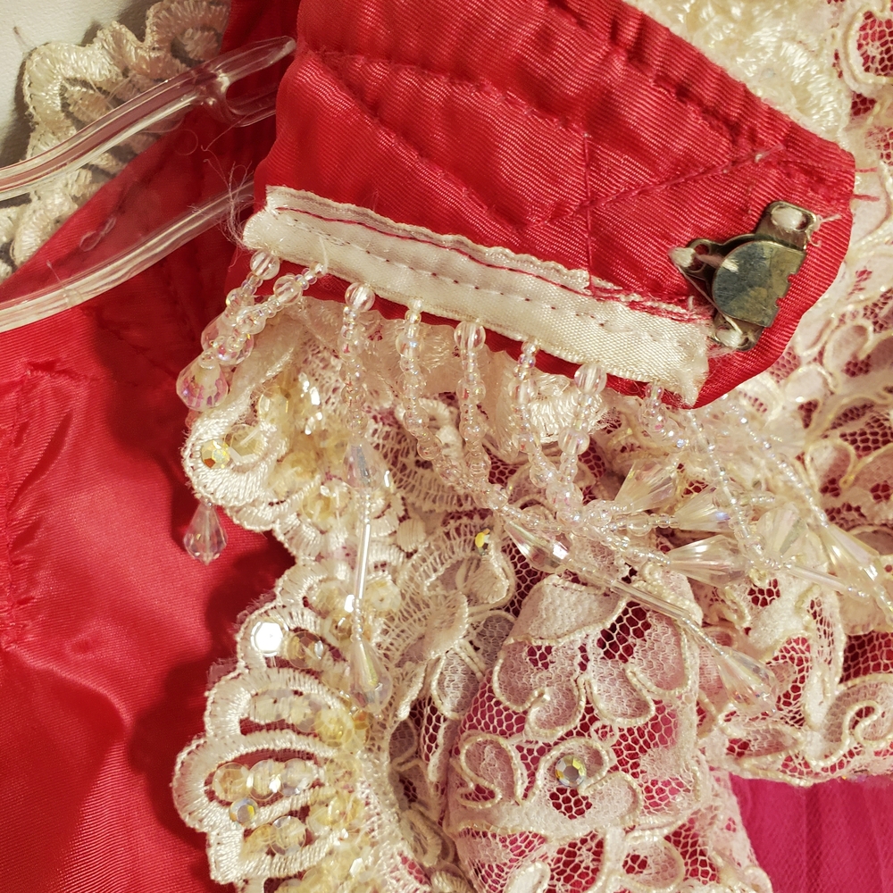 Vintage Girl Lace Rhinestone and Tulle Gown - Picture 14 of 14